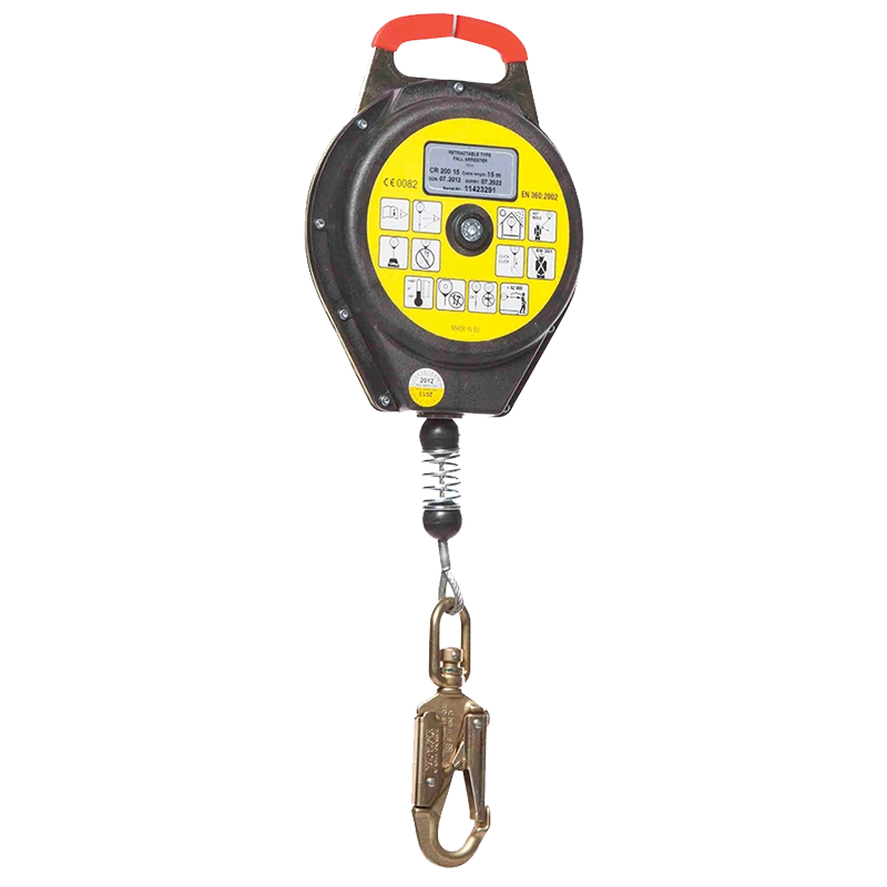 Retractable type 3 Self-locking fall arrester / rescue lifting device 15m